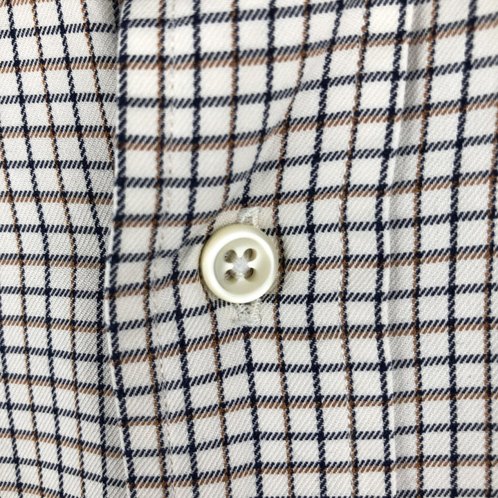 Ralph Lauren Classic Fit Long Sleeve Button Down Check Shirt Men's XXL cotton white type Vintage Second Hand