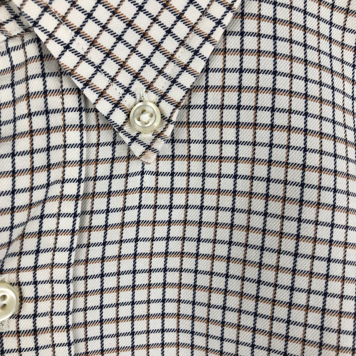 Ralph Lauren Classic Fit Long Sleeve Button Down Check Shirt Men's XXL cotton white type Vintage Second Hand