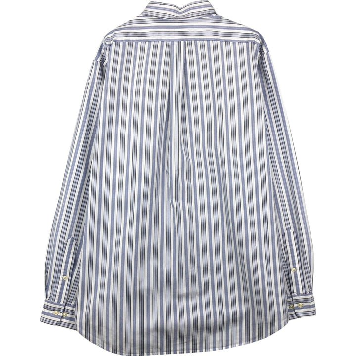 Ralph Lauren Classic Fit Multi Stripe Long Sleeve Button Down Striped Shirt Men's Size L cotton white type Vintage Second Hand