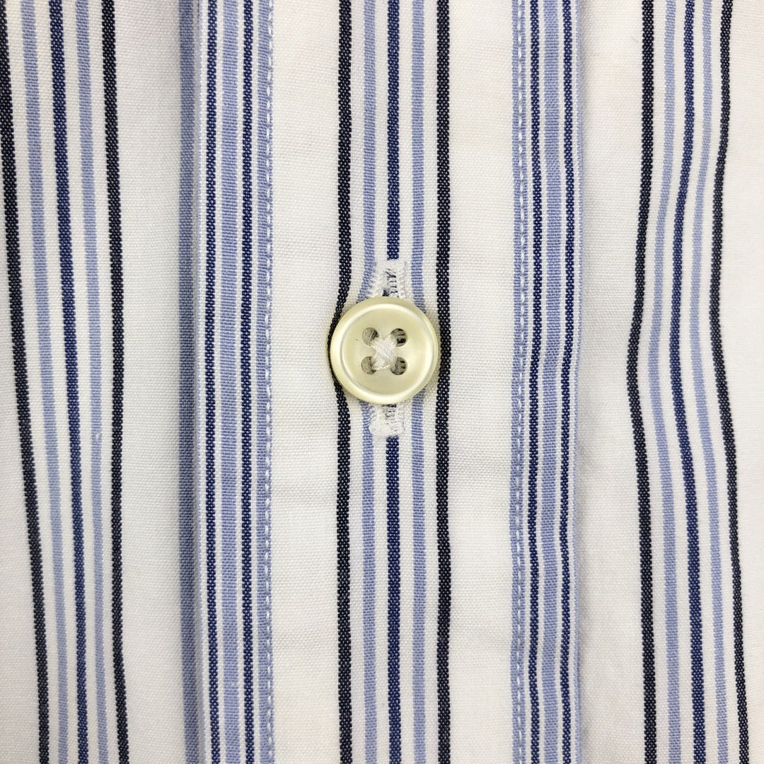 Ralph Lauren Classic Fit Multi Stripe Long Sleeve Button Down Striped Shirt Men's Size L cotton white type Vintage Second Hand
