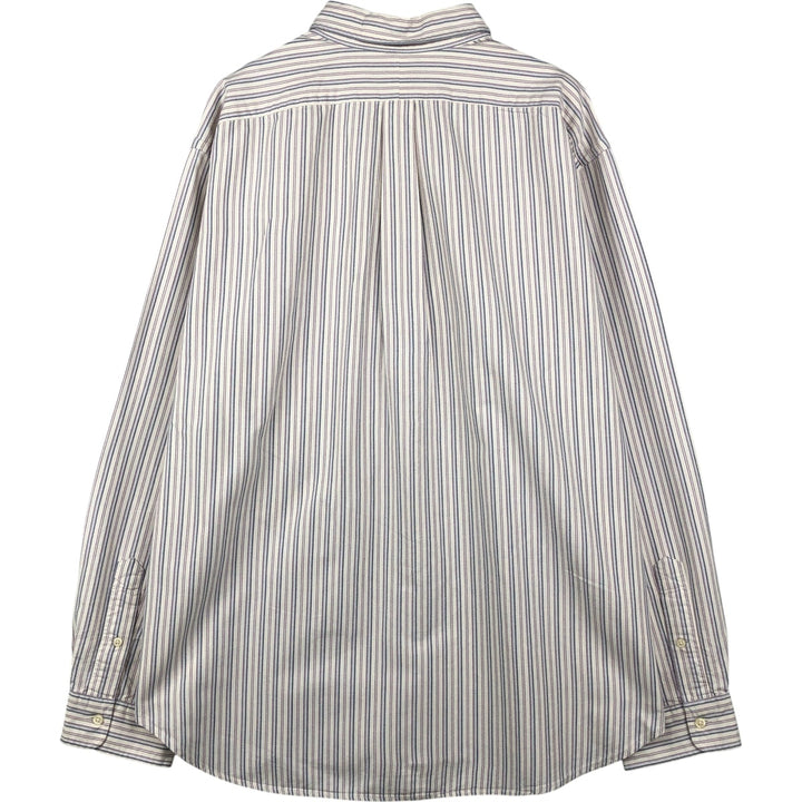 Ralph Lauren Classic Fit Multi-Stripe Long Sleeve Button-Down Striped Shirt, Men's XXL cotton white type Vintage Second Hand
