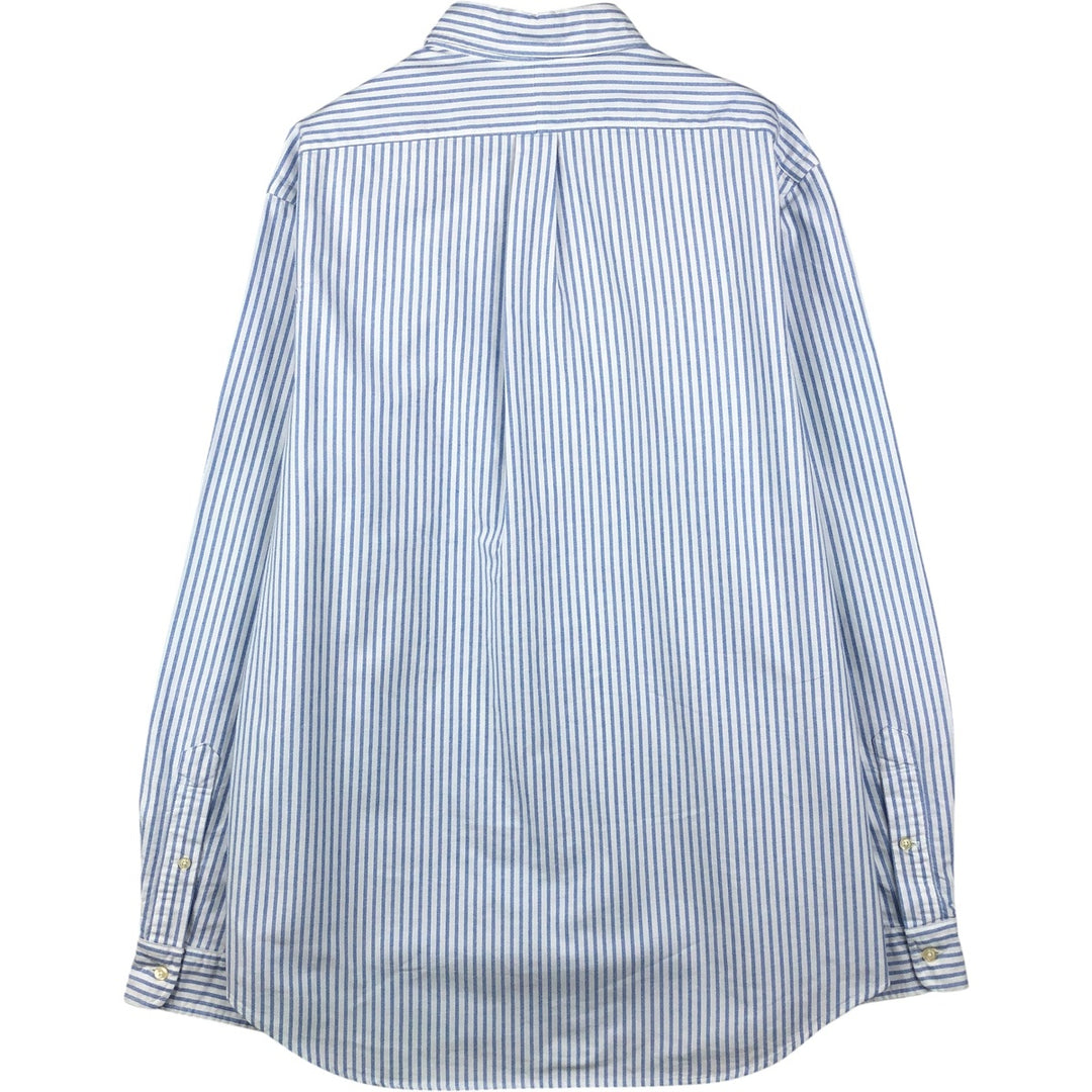 Ralph Lauren long sleeve button down striped shirt, men's XL size cotton white type Vintage Second Hand