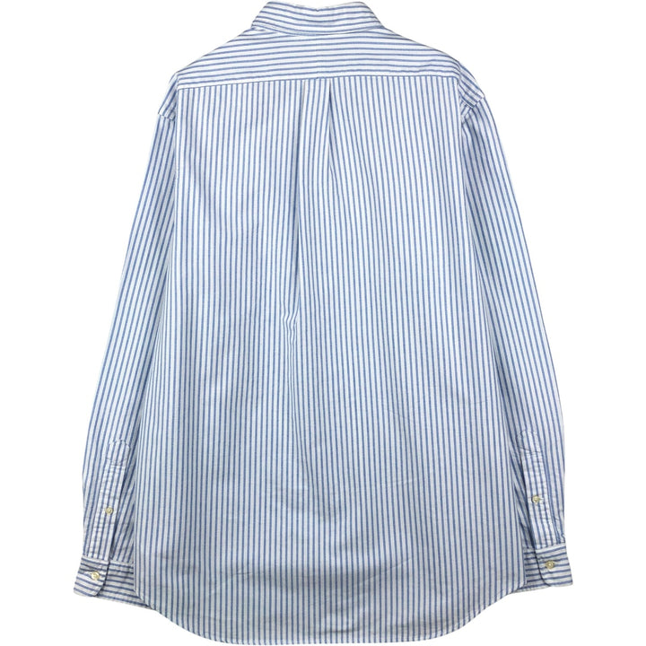 Ralph Lauren long sleeve button down striped shirt, men's XL size cotton white type Vintage Second Hand