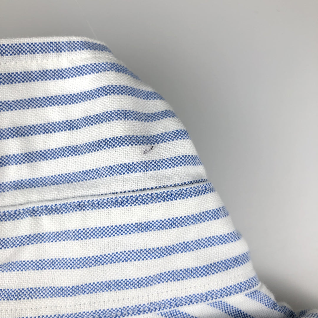 Ralph Lauren long sleeve button down striped shirt, men's XL size cotton white type Vintage Second Hand