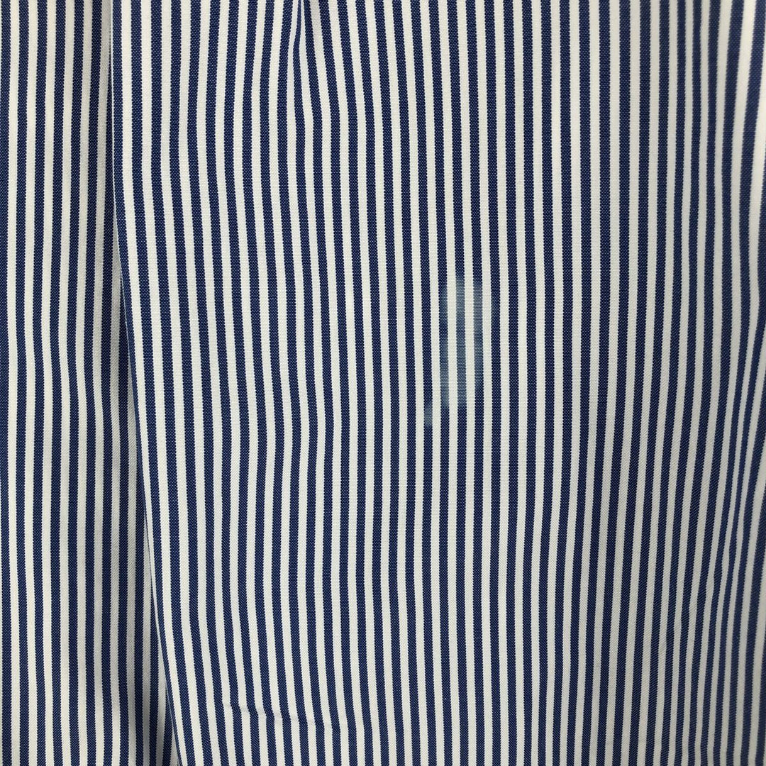 Ralph Lauren YARMOUTH Long Sleeve Button-Down Striped Shirt, Men's M Size cotton white type Vintage Second Hand