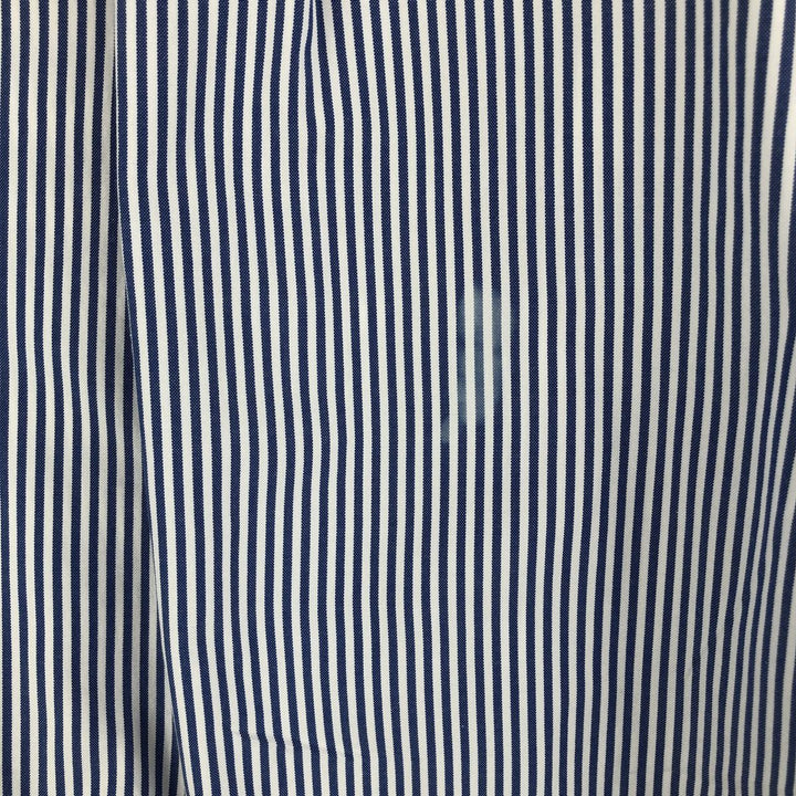 Ralph Lauren YARMOUTH Long Sleeve Button-Down Striped Shirt, Men's M Size cotton white type Vintage Second Hand