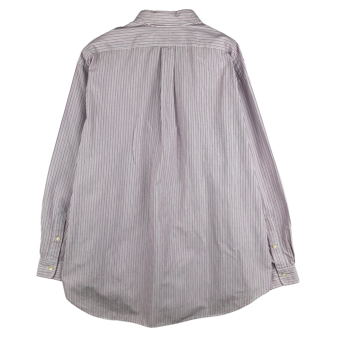 Ralph Lauren BLAKE long sleeve button-down striped shirt, men's size XL cotton white type Vintage Second Hand