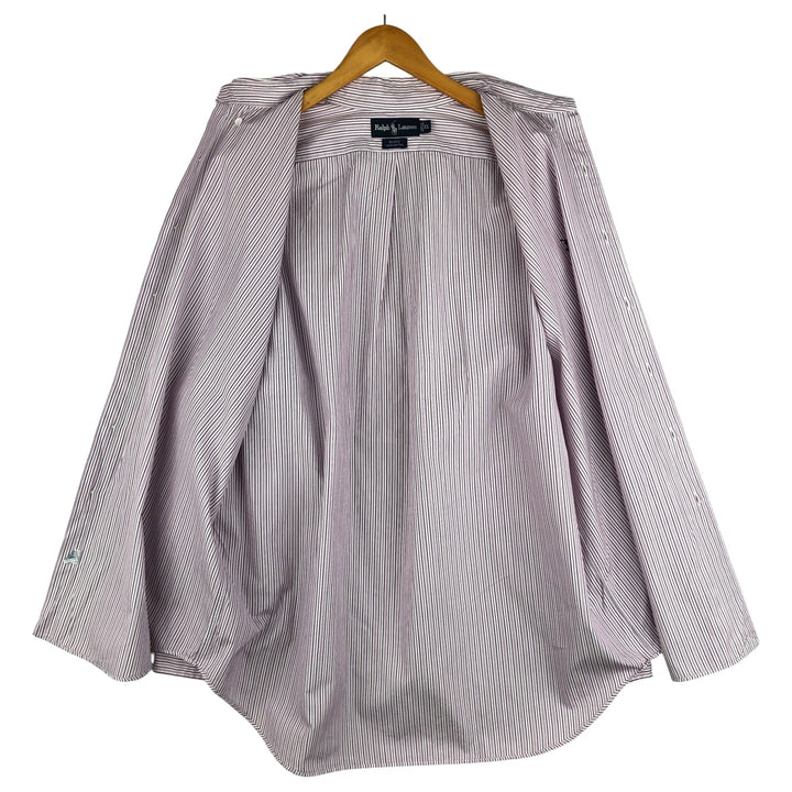 Ralph Lauren BLAKE long sleeve button-down striped shirt, men's size XL cotton white type Vintage Second Hand