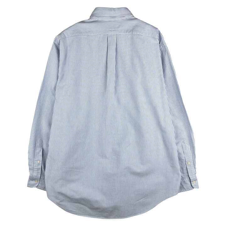 Ralph Lauren YARMOUTH Long Sleeve Button-Down Striped Shirt, Men's Size L cotton white type Vintage Second Hand