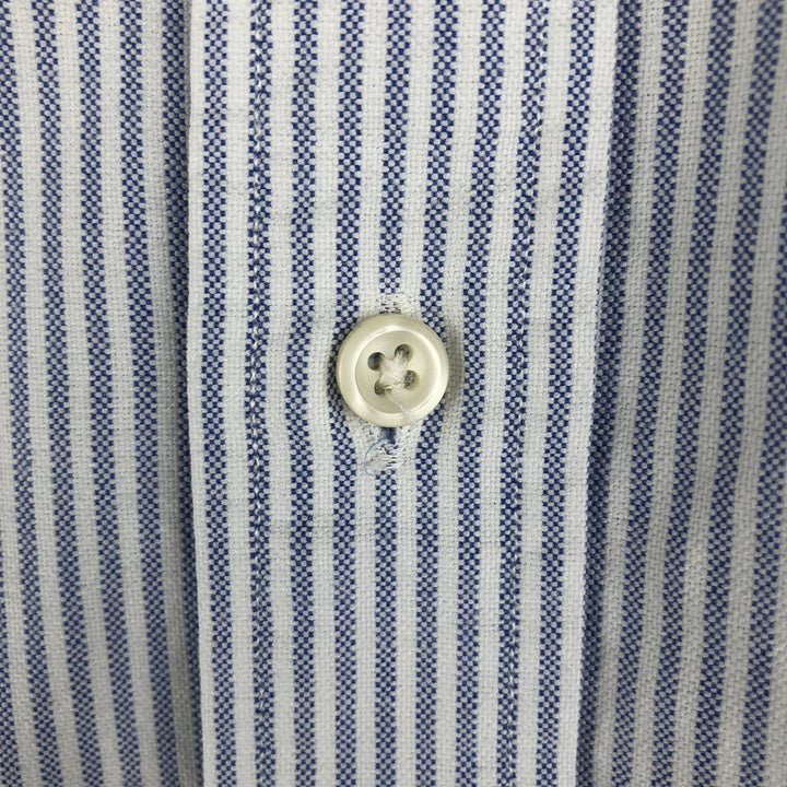Ralph Lauren YARMOUTH Long Sleeve Button-Down Striped Shirt, Men's Size L cotton white type Vintage Second Hand