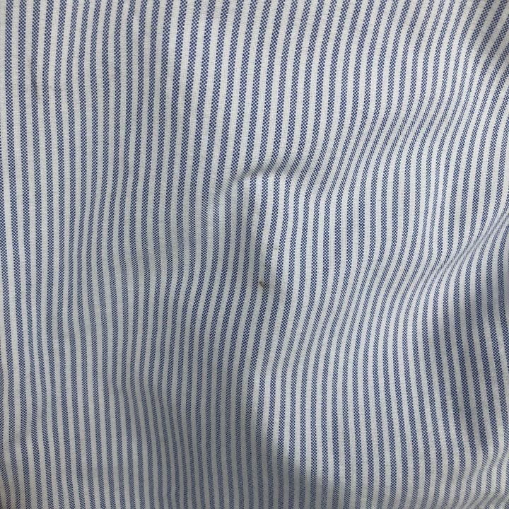 Ralph Lauren YARMOUTH Long Sleeve Button-Down Striped Shirt, Men's Size L cotton white type Vintage Second Hand