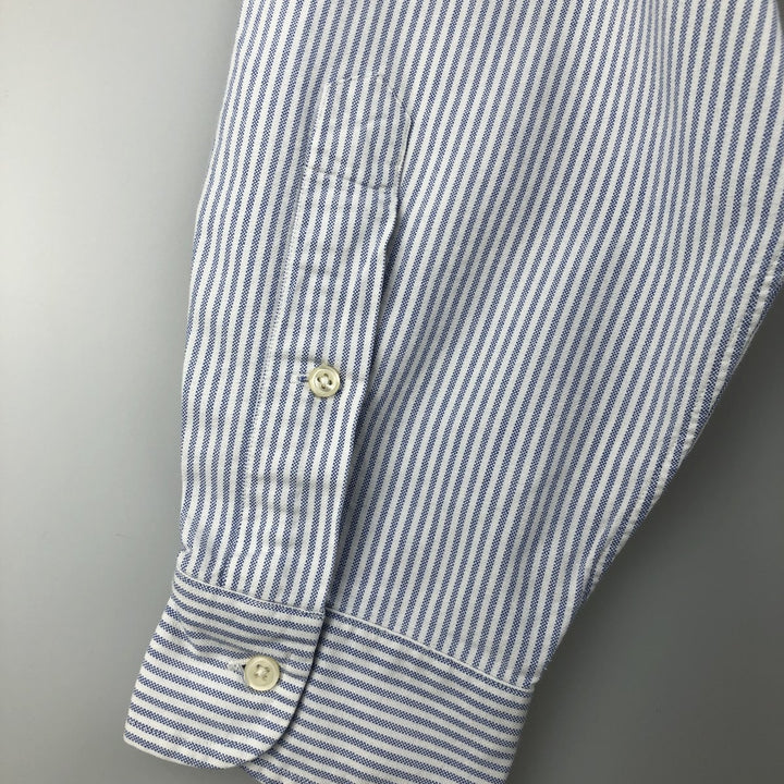 Ralph Lauren YARMOUTH Long Sleeve Button-Down Striped Shirt, Men's Size L cotton white type Vintage Second Hand