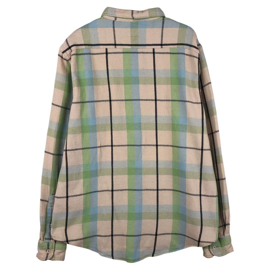 Levi's Long Sleeve Flannel Check Shirt, Men's Size L cotton ivory Vintage Second Hand