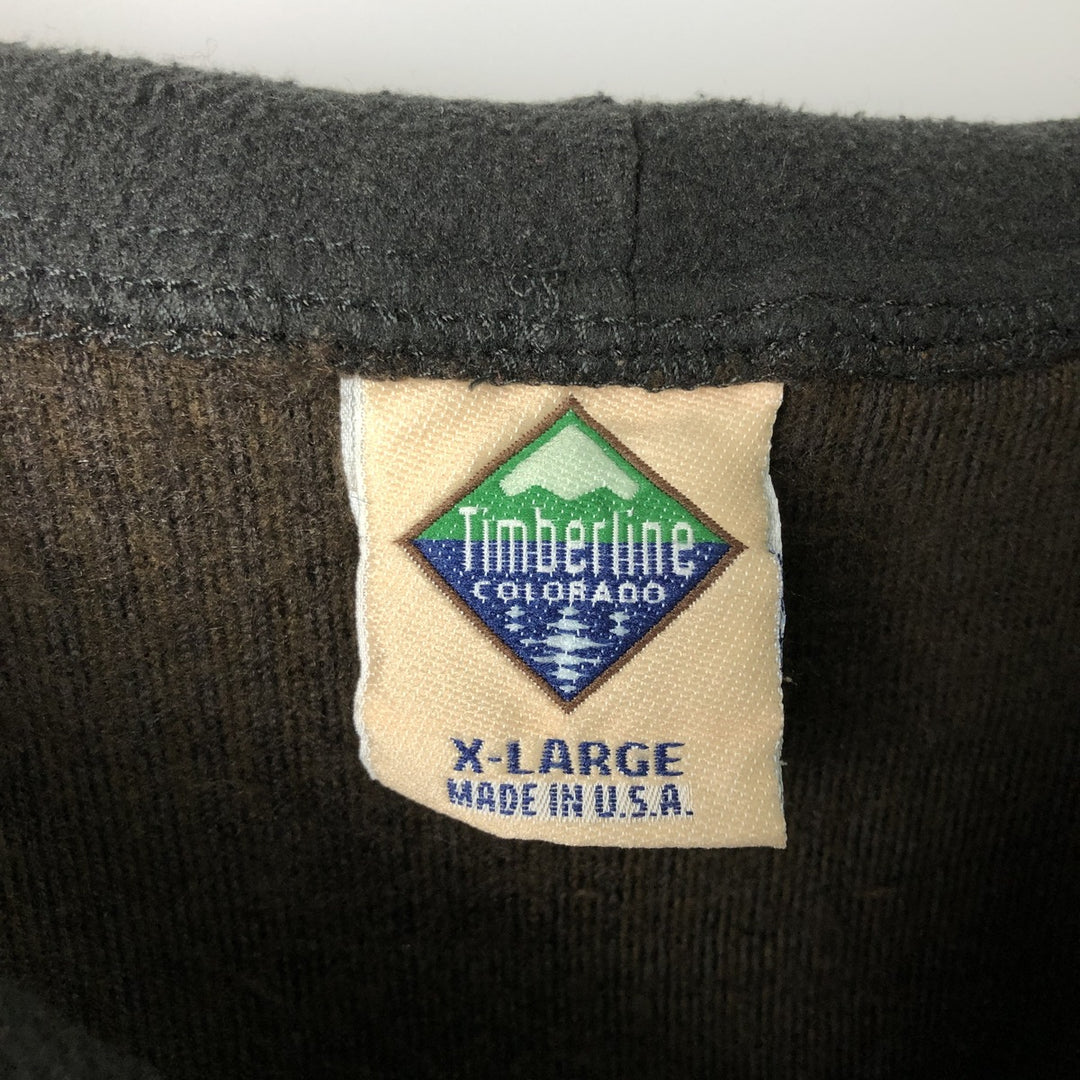 Timberline Colorado Skipper Neck Fleece Pullover, Made in USA, Men's XL polyester brown type Vintage Second Hand