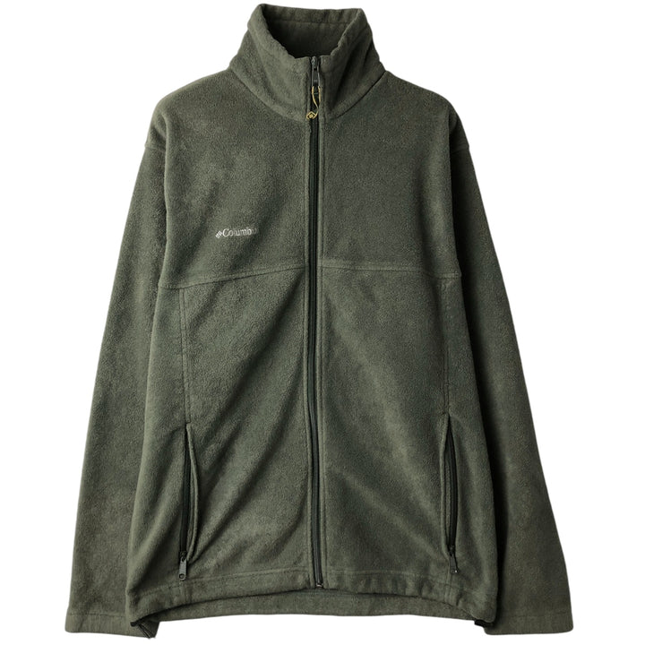 2000'S Columbia fleece jacket, men's size L polyester Khaki type Vintage Second Hand