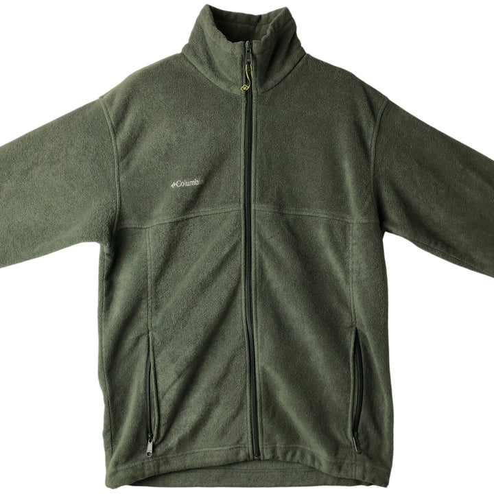2000'S Columbia fleece jacket, men's size L polyester Khaki type Vintage Second Hand