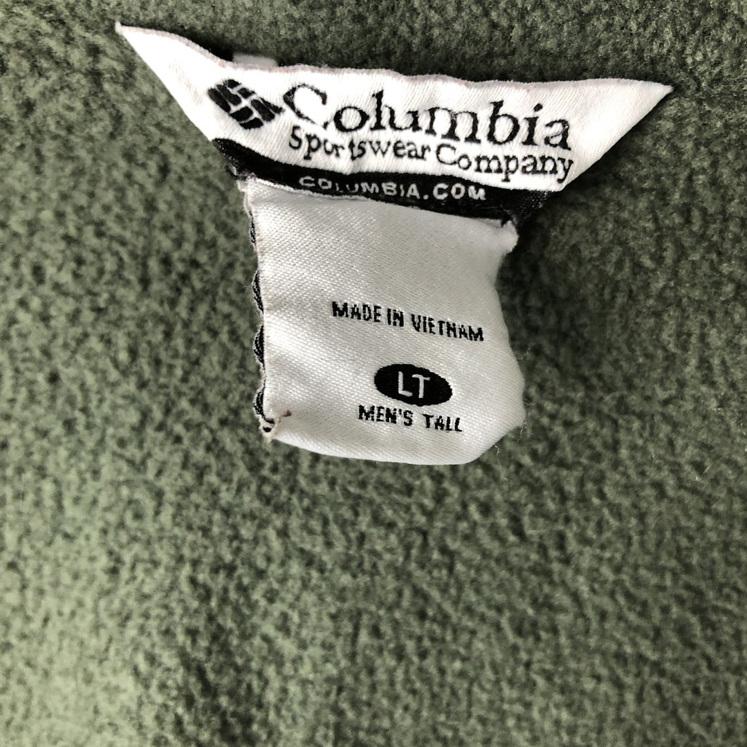 2000'S Columbia fleece jacket, men's size L polyester Khaki type Vintage Second Hand