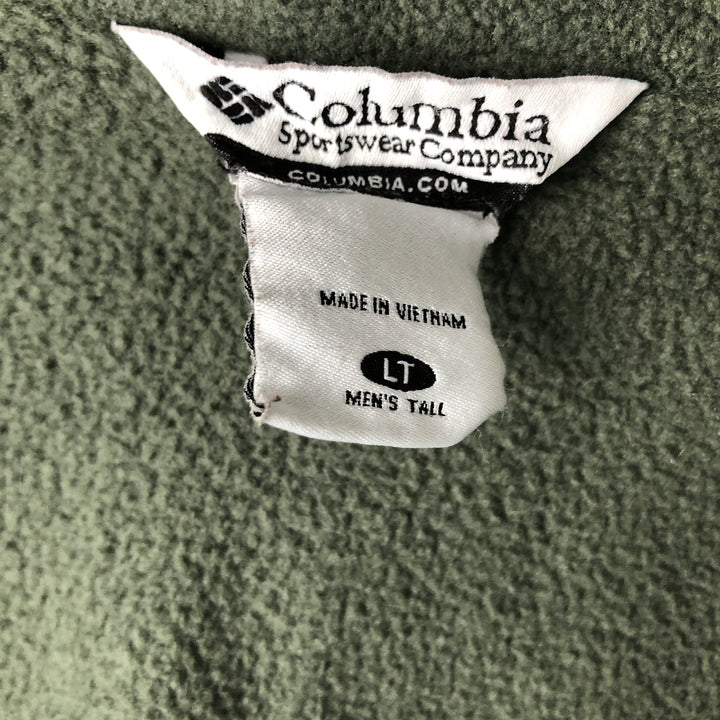 2000'S Columbia fleece jacket, men's size L polyester Khaki type Vintage Second Hand