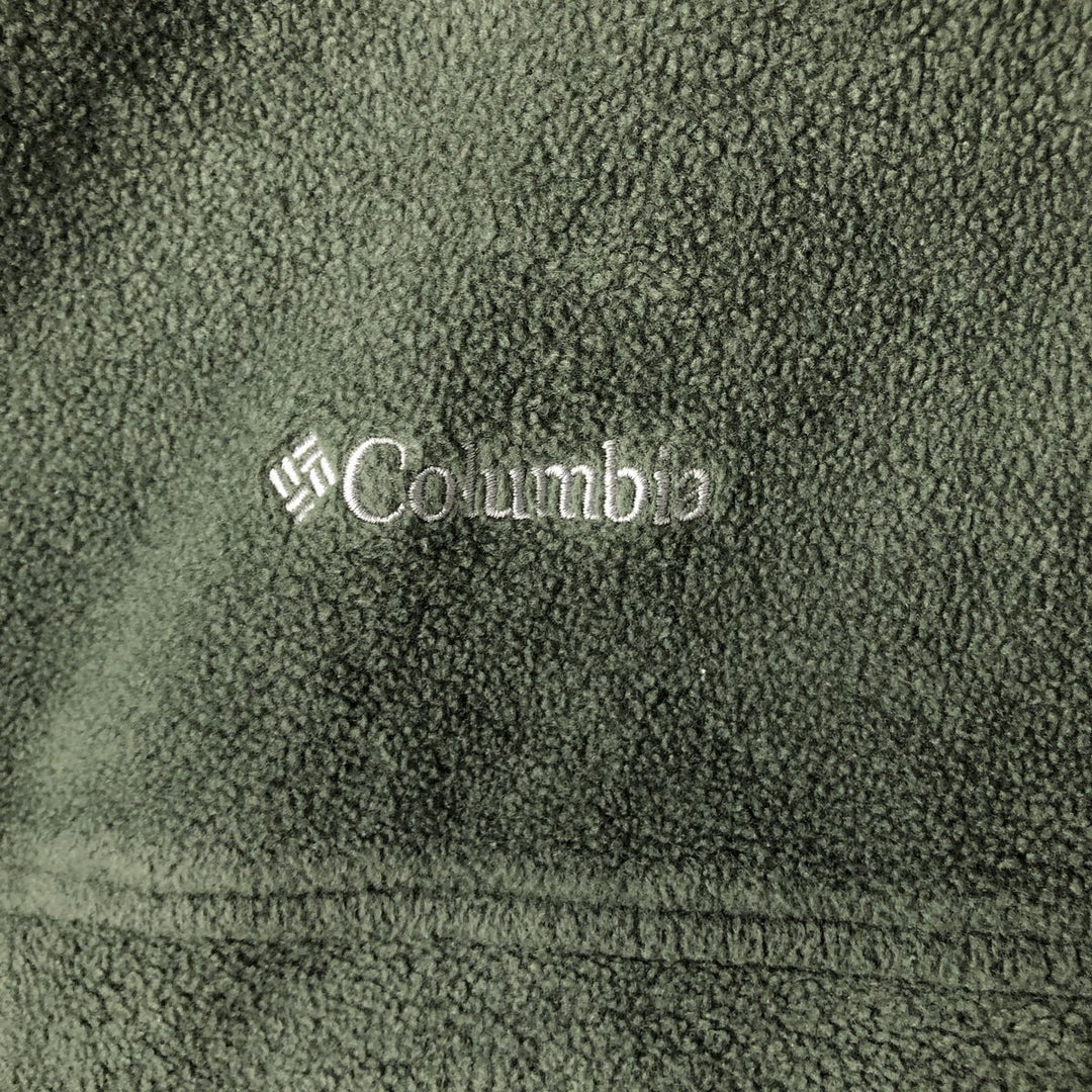 2000'S Columbia fleece jacket, men's size L polyester Khaki type Vintage Second Hand