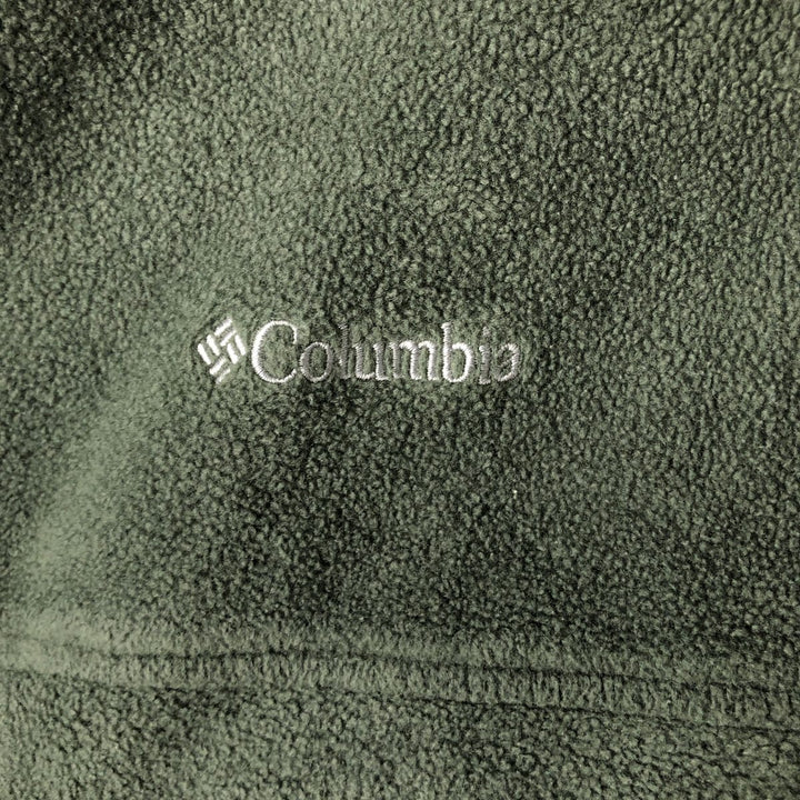 2000'S Columbia fleece jacket, men's size L polyester Khaki type Vintage Second Hand