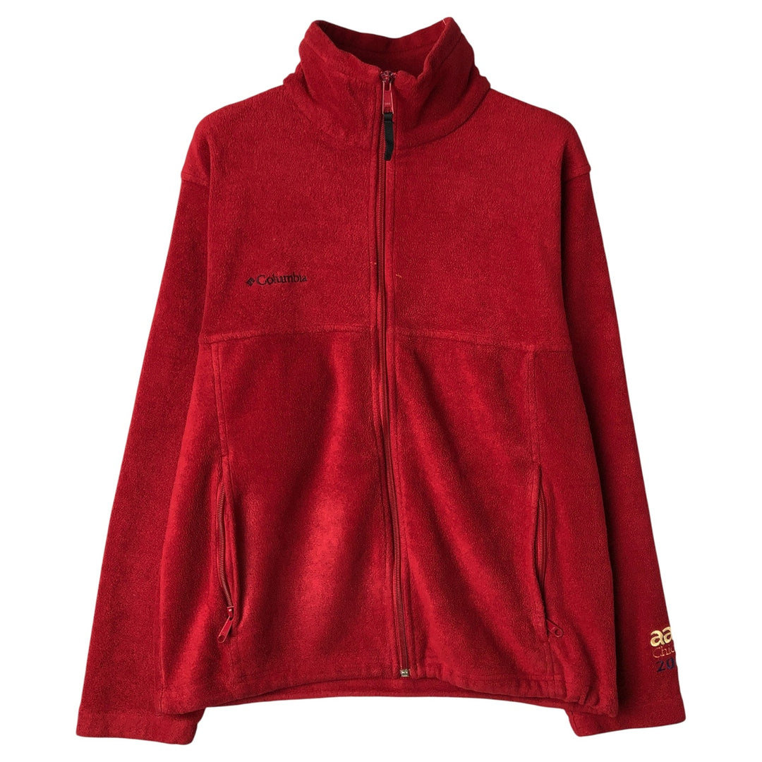 Columbia fleece jacket, men's size S polyester red type Vintage Second Hand
