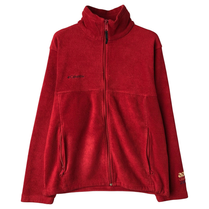 Columbia fleece jacket, men's size S polyester red type Vintage Second Hand