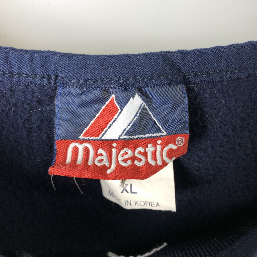 Majestic MLB Boston Red Sox Fleece T-Shirt, Men's XL polyester navy blue type Vintage Second Hand