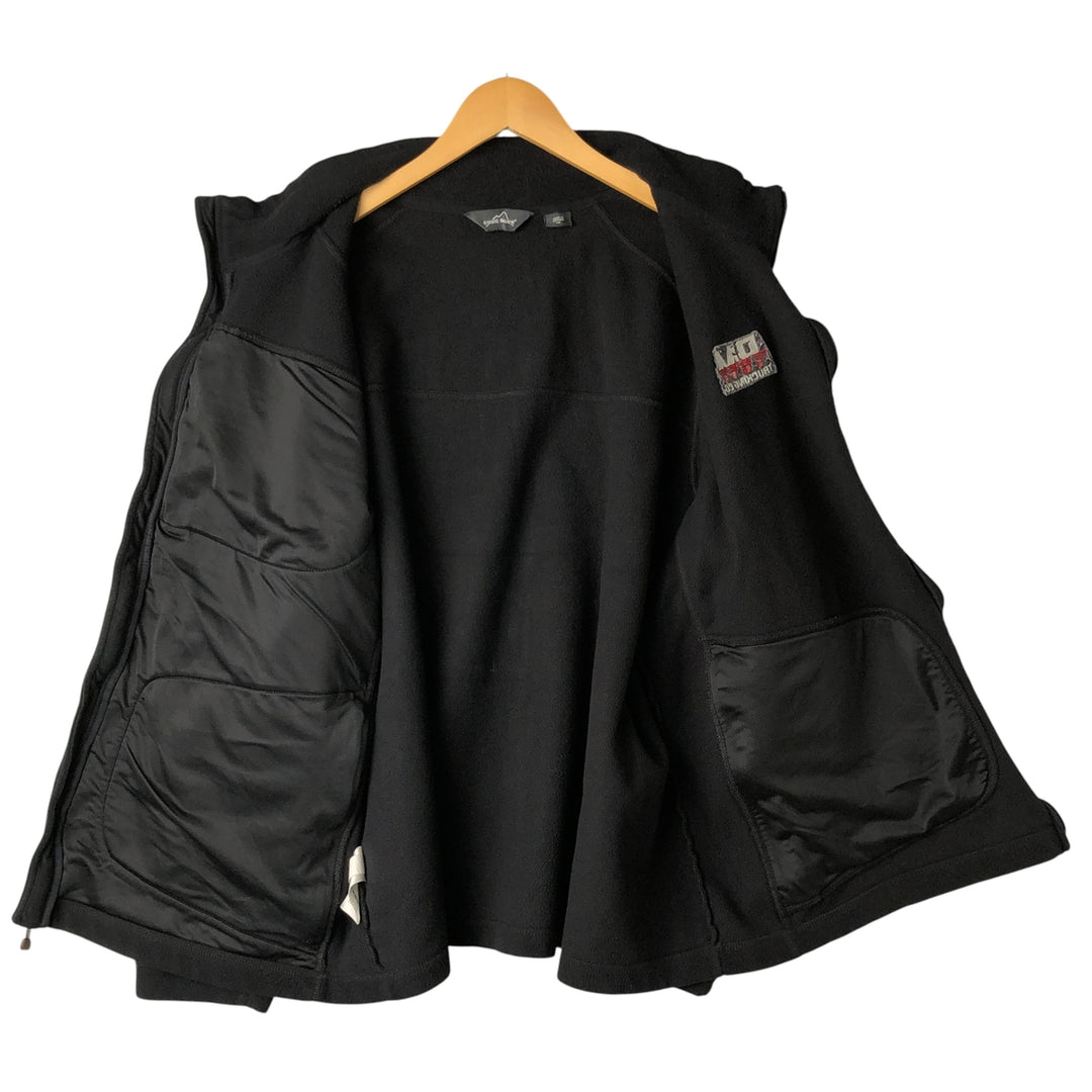 Eddie Bauer Men's Oversized Fleece Jacket (XXXL) polyester black type Vintage Second Hand