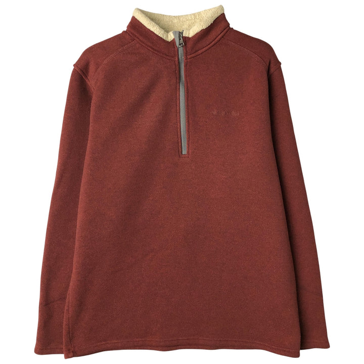 Columbia Half-Zip Fleece Pullover, Men's Size L polyester red type Vintage Second Hand