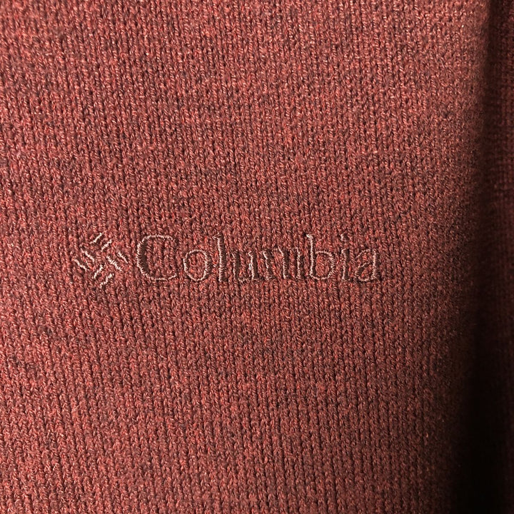 Columbia Half-Zip Fleece Pullover, Men's Size L polyester red type Vintage Second Hand