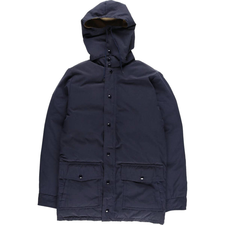 SCHOTT DOWN Hooded Goose Down Jacket, Made in USA, Men's Size Small Goose down (insulation) navy blue type Vintage Second Hand