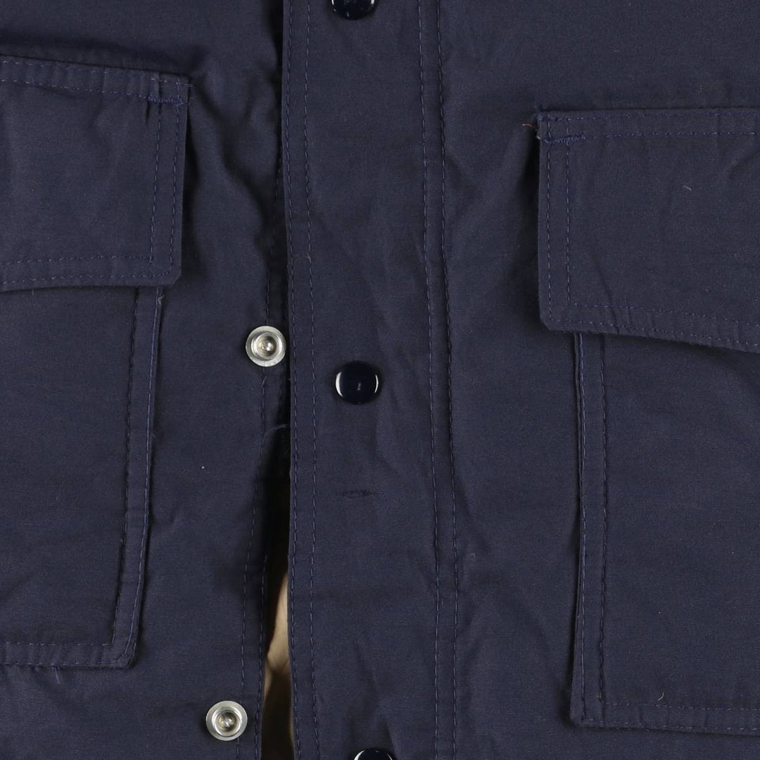 SCHOTT DOWN Hooded Goose Down Jacket, Made in USA, Men's Size Small Goose down (insulation) navy blue type Vintage Second Hand