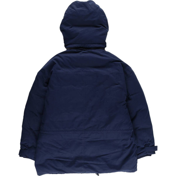 Eddie Bauer Goose Down Parka, Men's Size L polyester navy blue type Vintage Second Hand
