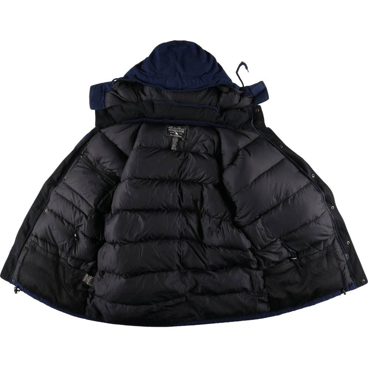 Eddie Bauer Goose Down Parka, Men's Size L polyester navy blue type Vintage Second Hand
