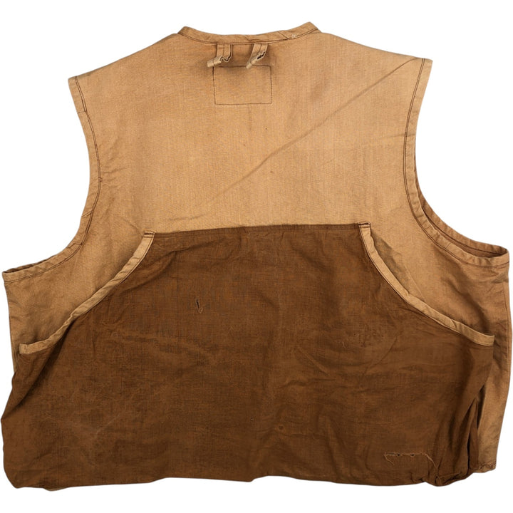 1980'S CALIBER Shooting Vest, Men's Size L (approx.), Vintage cotton brown type Vintage Second Hand