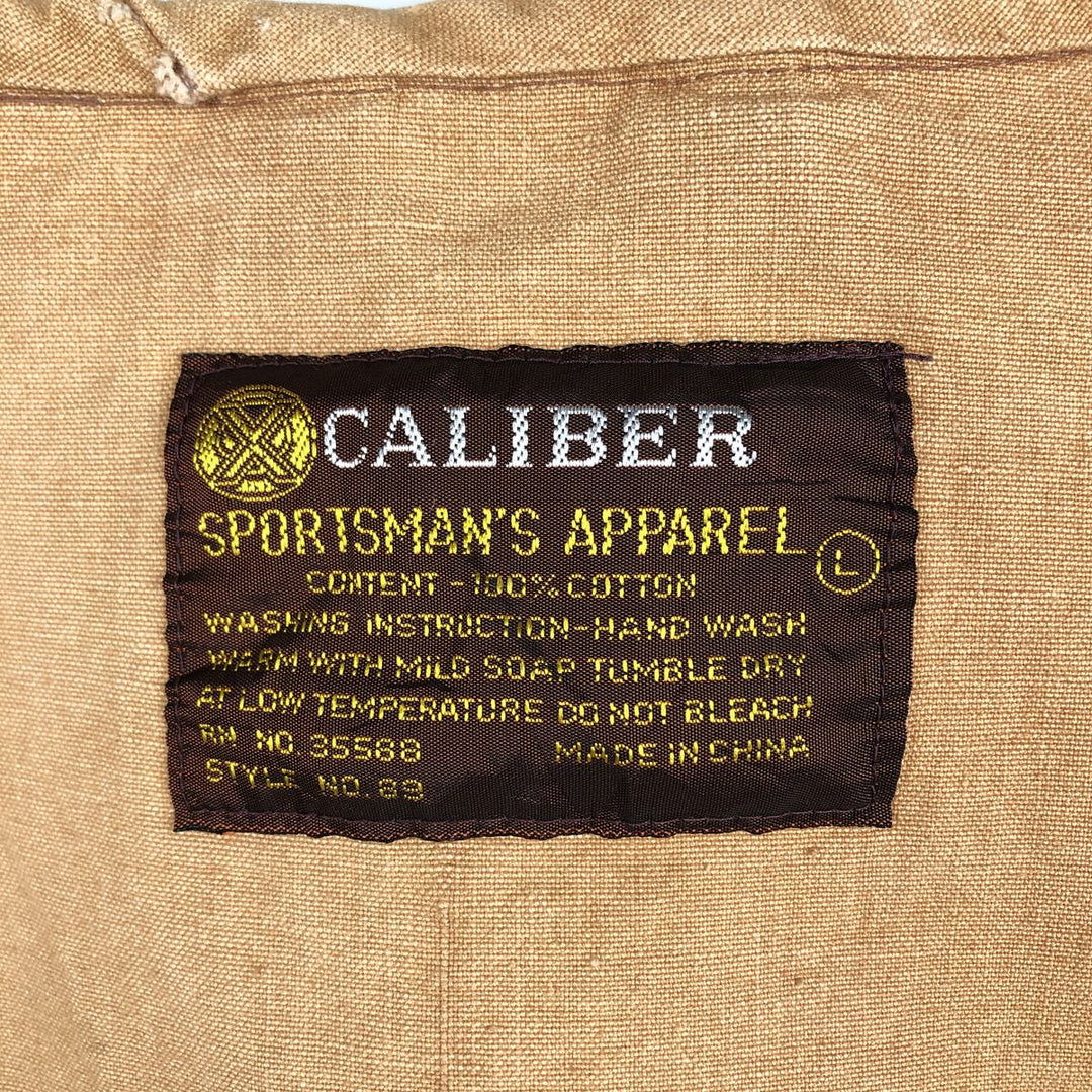 1980'S CALIBER Shooting Vest, Men's Size L (approx.), Vintage cotton brown type Vintage Second Hand