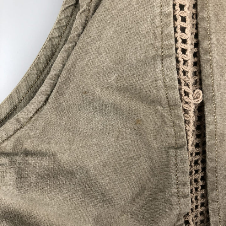 80'S Banana Republic Safari Vest Men's XL Size Vintage cotton Beige type Vintage Second Hand