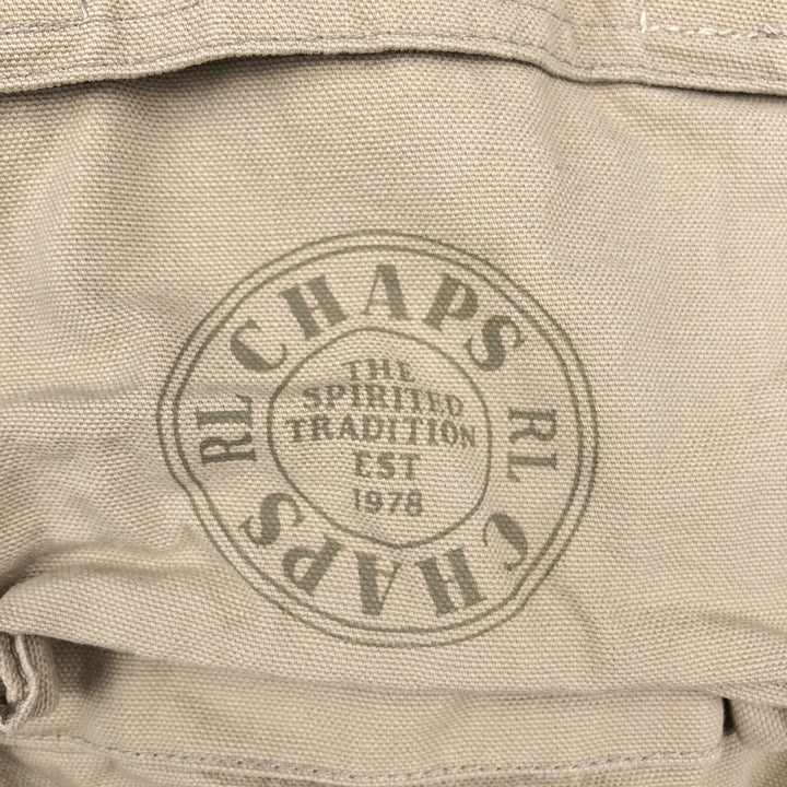Vintage 80'S Ralph Lauren Chaps hunting vest, size L for men cotton Beige type Vintage Second Hand
