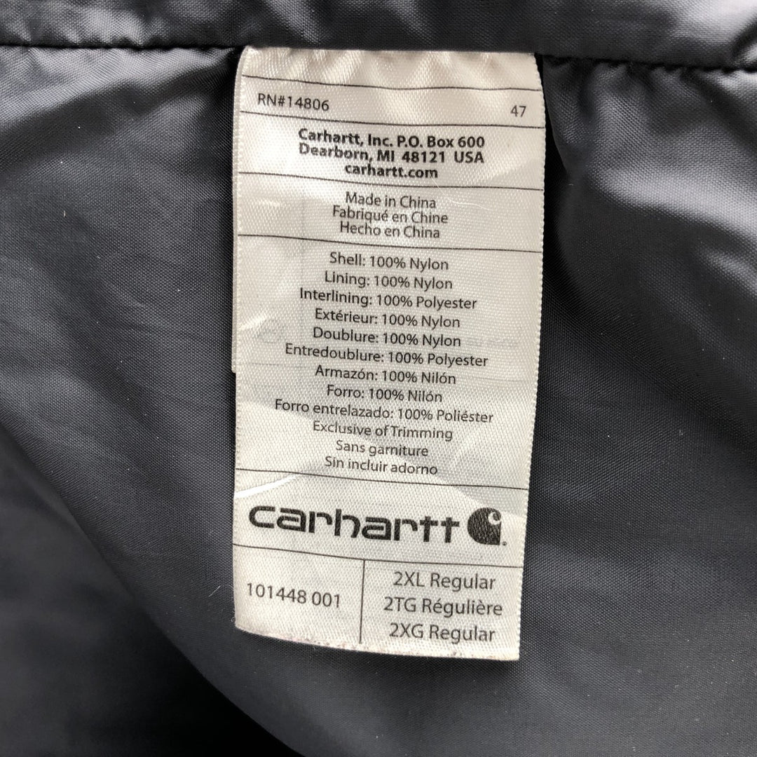 Carhartt Men's XXL Padded Vest Nylon black type Vintage Second Hand
