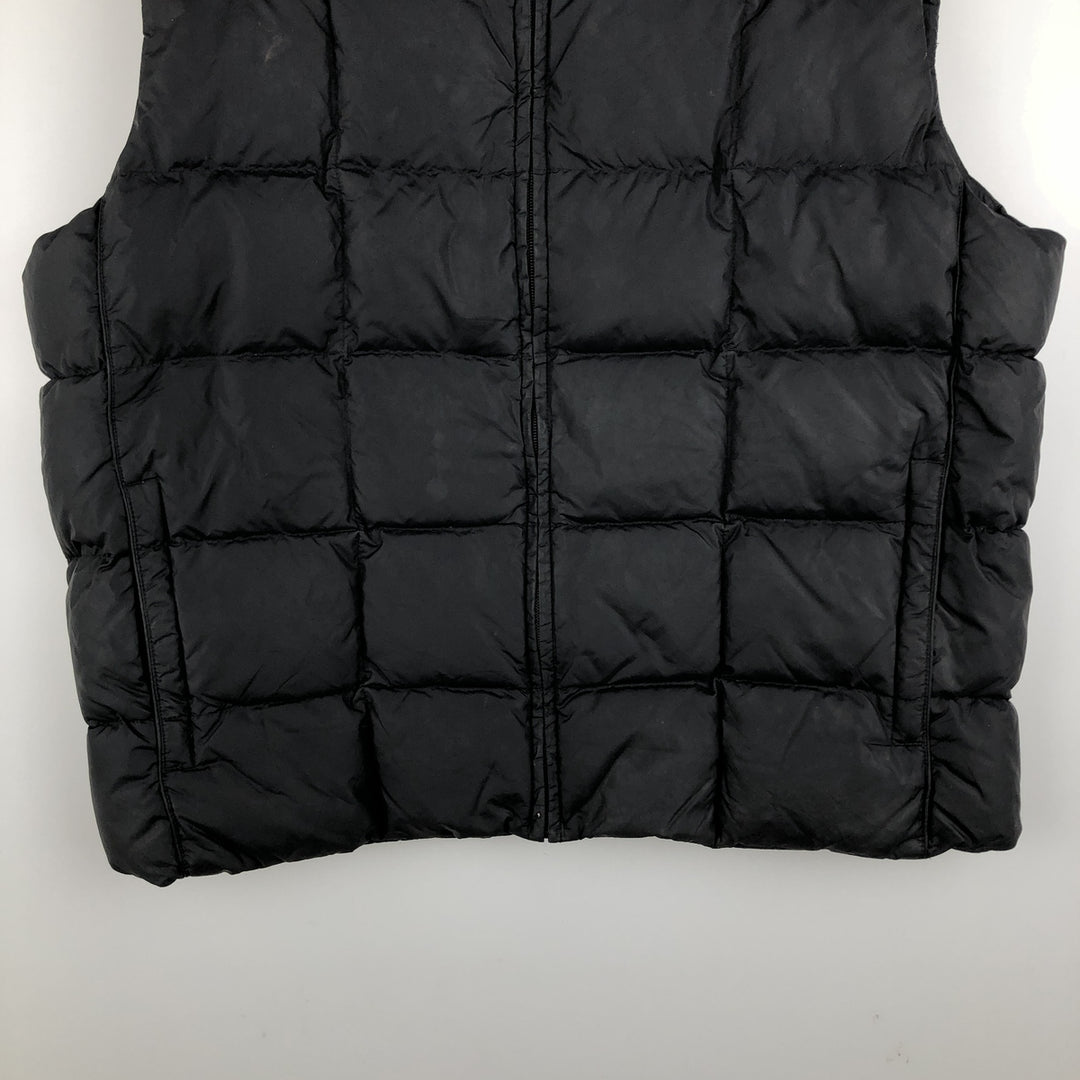 Eddie Bauer Goose Down Vest, Men's XL Size Nylon black type Vintage Second Hand