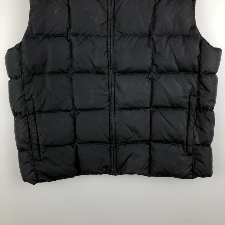 Eddie Bauer Goose Down Vest, Men's XL Size Nylon black type Vintage Second Hand