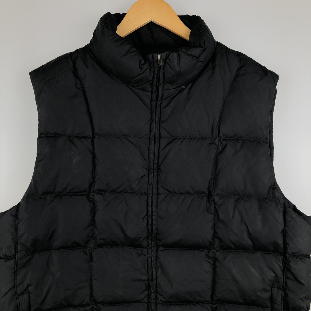 Eddie Bauer Goose Down Vest, Men's XL Size Nylon black type Vintage Second Hand