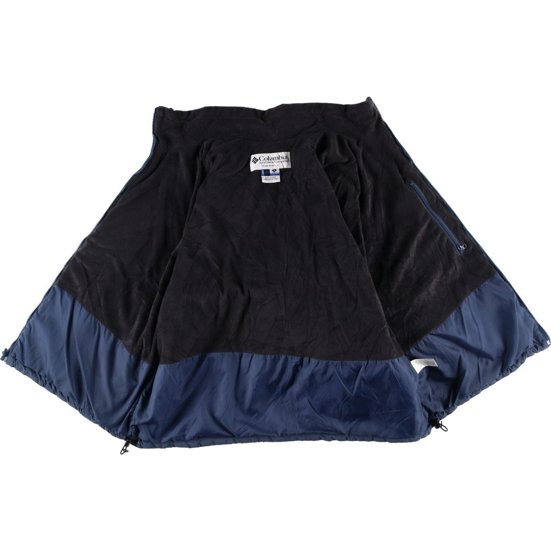 90s-00'S Columbia INTERCHANGE padded puffer jacket, men's size XL equivalent, vintage. Nylon navy blue type Vintage Second Hand