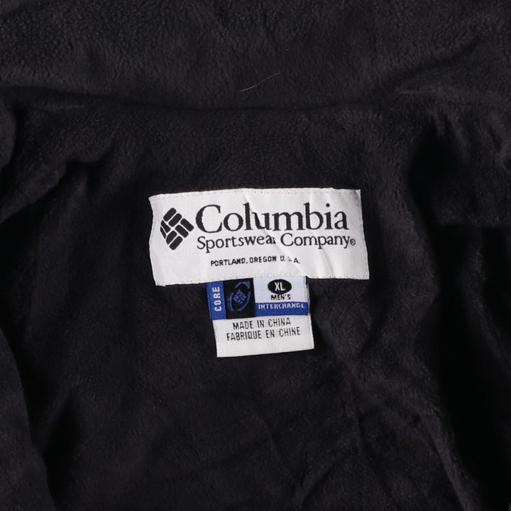 90s-00'S Columbia INTERCHANGE padded puffer jacket, men's size XL equivalent, vintage. Nylon navy blue type Vintage Second Hand