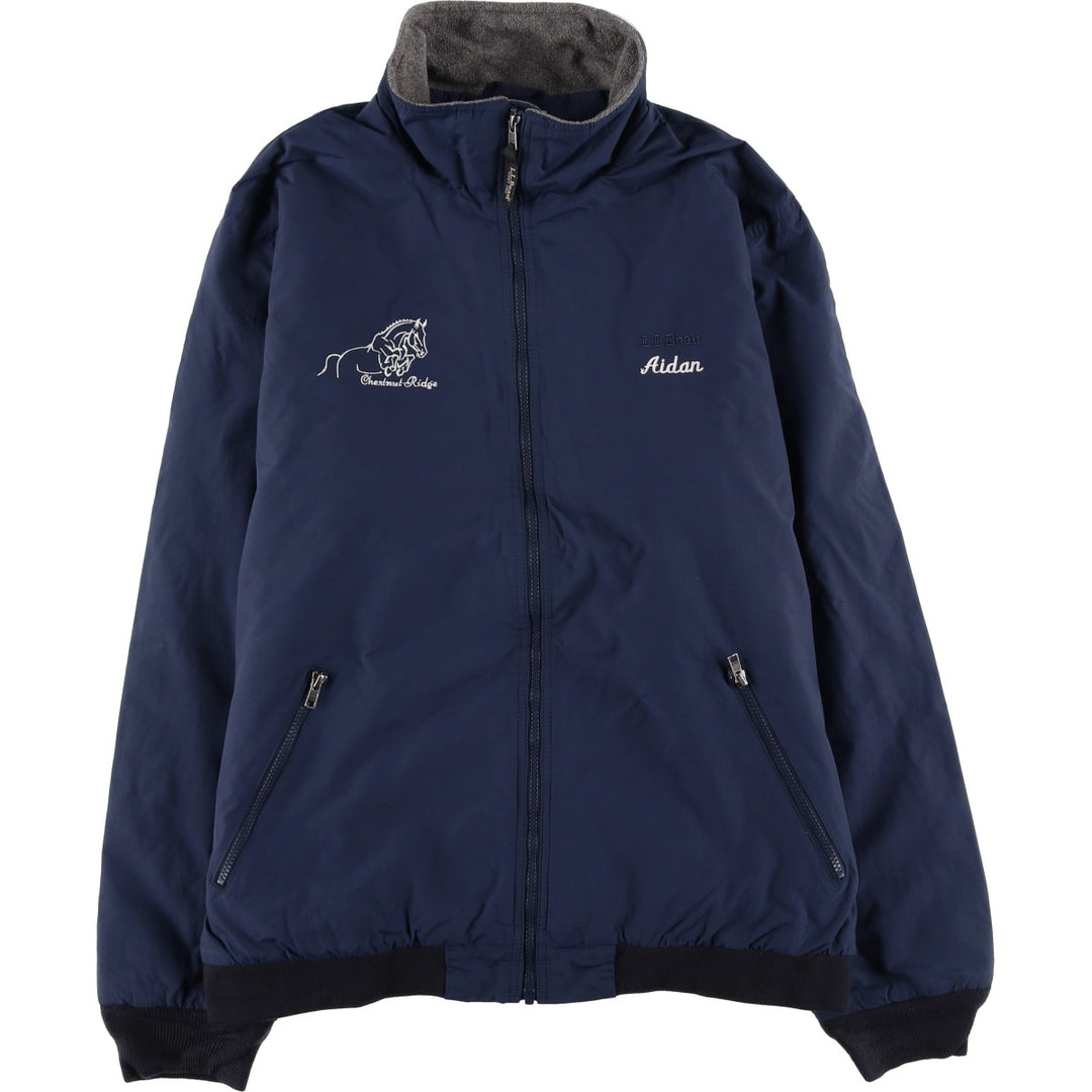 90s-00'S LLBean Men's XL Vintage Padded Puffer Jacket Nylon navy blue type Vintage Second Hand