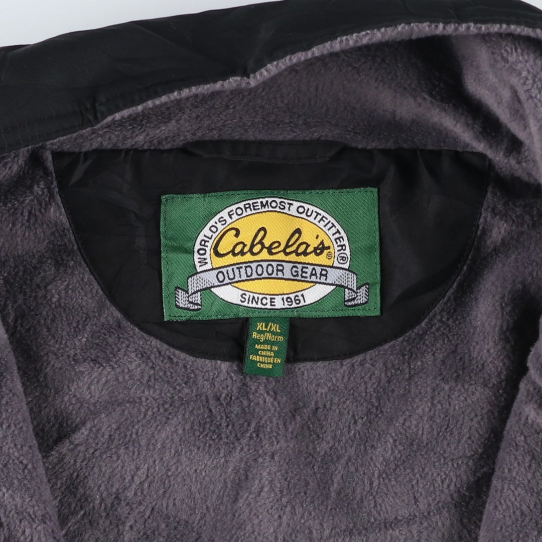 90s-00'S Cabelas Padded Puffer Jacket, Men's Size XL, Vintage polyester black type Vintage Second Hand