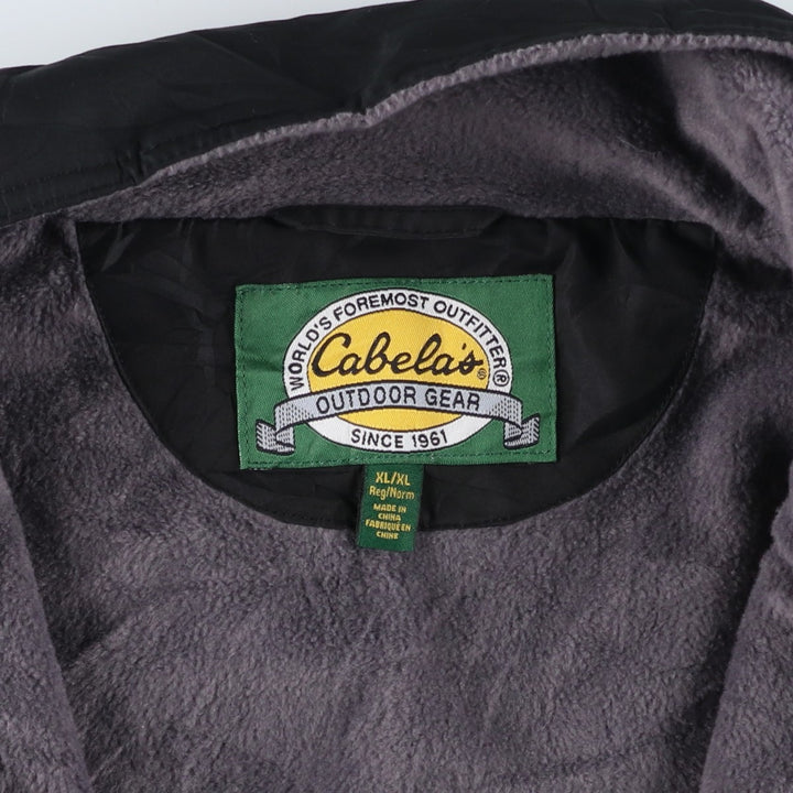 90s-00'S Cabelas Padded Puffer Jacket, Men's Size XL, Vintage polyester black type Vintage Second Hand