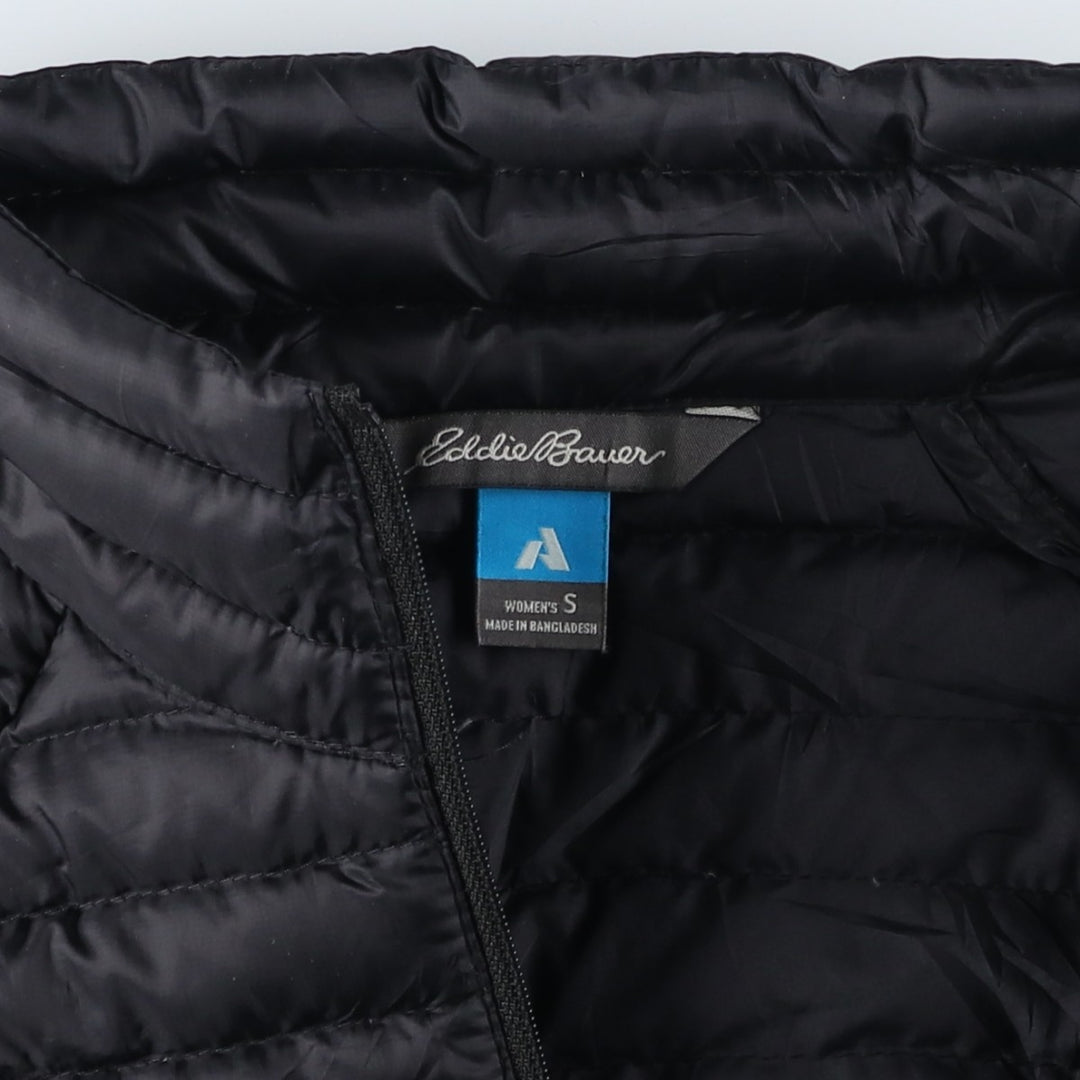 Eddie Bauer padded puffer jacket, women's size S polyester black type Vintage Second Hand