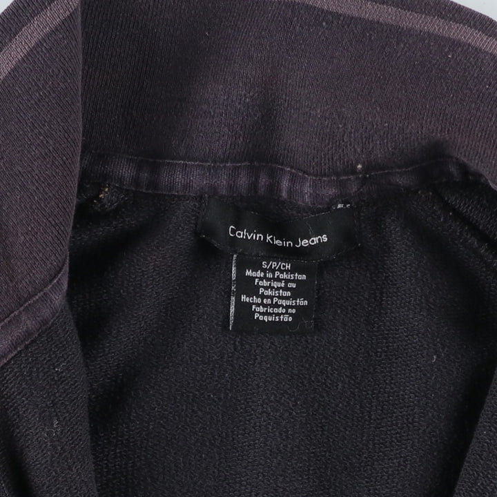 Calvin Klein Jeans Track Jacket, Women's Size Small cotton black type Vintage Second Hand