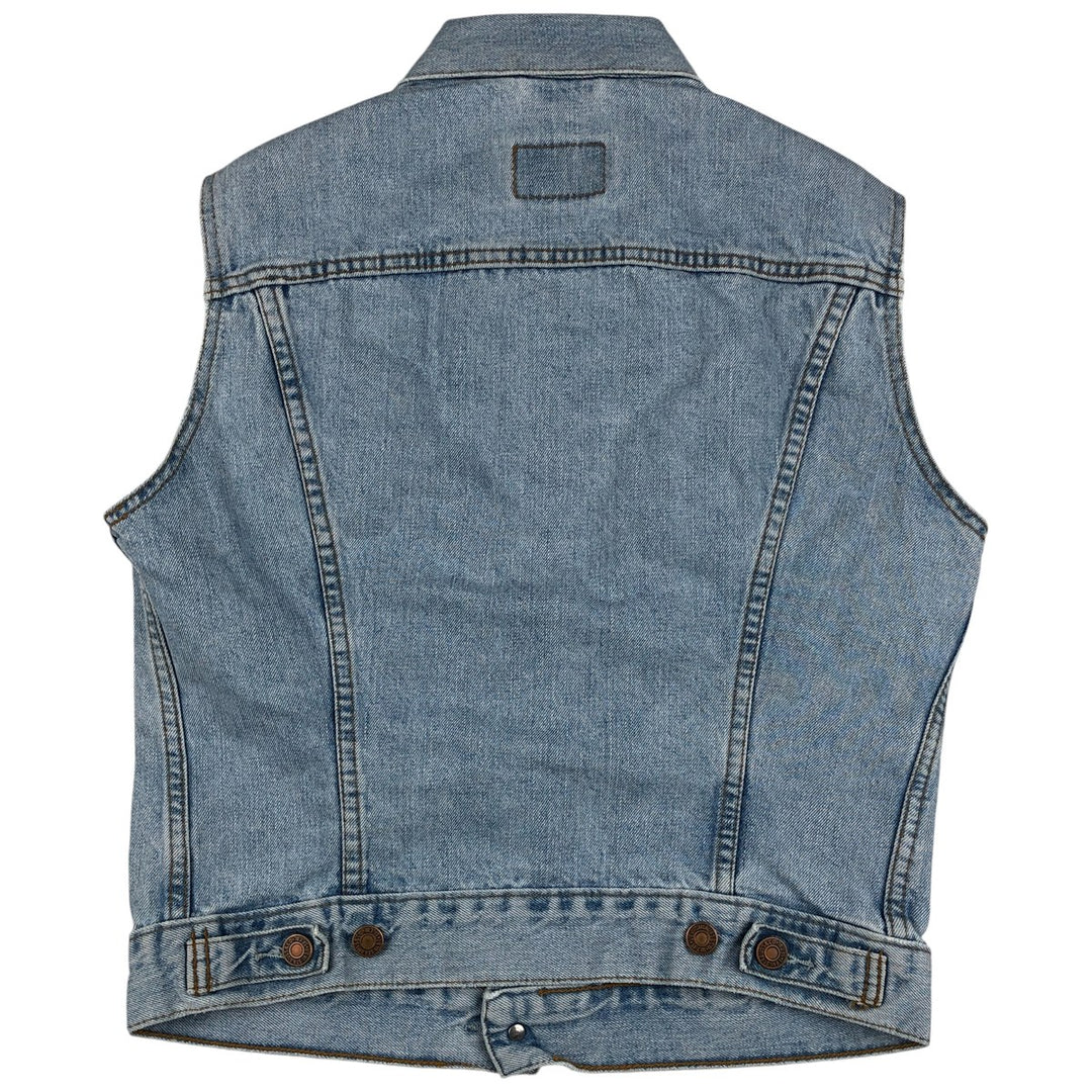 90'S Vintage Levi's 70491-04 Denim Vest, Men's Size L cotton Blue type light blue Vintage Second Hand